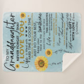 Couverture Sherpa À Mon Cadeau Grandgirl, Cadeau Anniversaire Grandk (Devant (Horizontal))