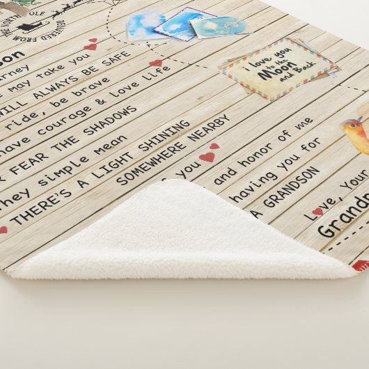 Couverture Sherpa À Mon Don Grandson, Grand-Fils Et Grand-Père, Amou (3/4)