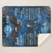 Couverture Sherpa À Mon Fils Cadeau Anniversaire, Cadeau À Mon Bébé (Devant (Horizontal))