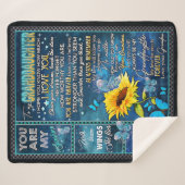 Couverture Sherpa À Mon Petit-Fille Cadeau De Fleur De Soleil, Cadea (Devant (Horizontal))