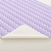 Couverture Sherpa à motif chevron violet clair (3/4)