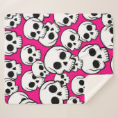 Couverture Sherpa à motif crâne rose (Devant (Horizontal))