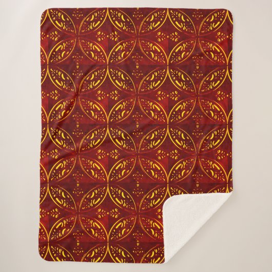 Couverture Sherpa à motif décoratif (Devant)