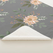 Couverture Sherpa à motif floral (3/4)