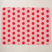 Couverture Sherpa à motif sans couture de fleur ro (Devant (Horizontal))