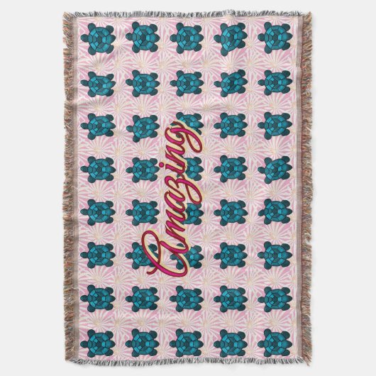 Couverture Sherpa à motif tortue personnalisé (devant Vertical)