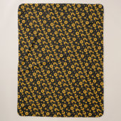 Couverture Sherpa à motif Tournesol (Devant)
