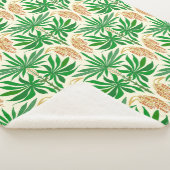 Couverture Sherpa à motif tropical de fleurs de pa (3/4)