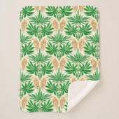 Couverture Sherpa à motif tropical de fleurs de pa (Devant)