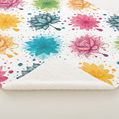 Couverture Sherpa à motif vibrant de éclaboussures (3/4)