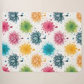 Couverture Sherpa à motif vibrant de éclaboussures (Devant (Horizontal))