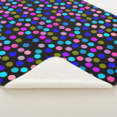 Couverture sherpa à points multicolores (3/4)