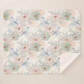 Couverture Sherpa A symphony of song and petals pattern (Devant (Horizontal))