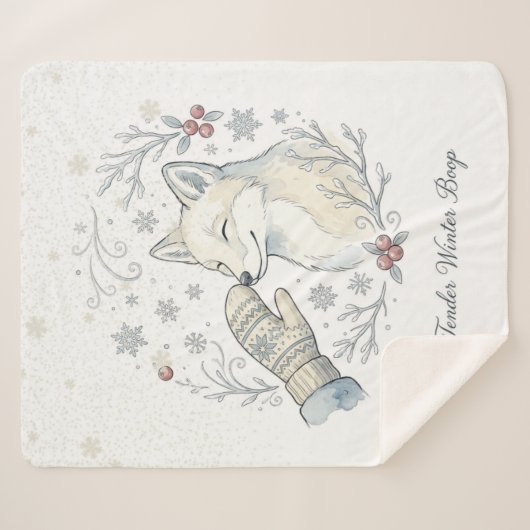 Couverture Sherpa A Tender Winter Boop (Devant (Horizontal))