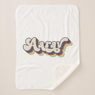 Couverture Sherpa Aarav Nom de famille personnalisé prénom Aarav P