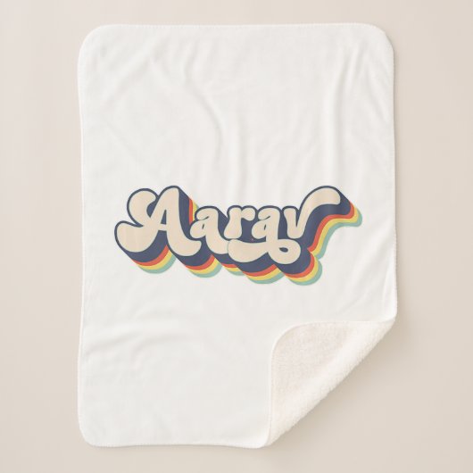 Couverture Sherpa Aarav Nom de famille personnalisé prénom Aarav P (Devant)