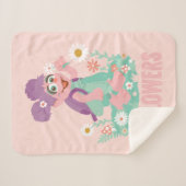 Couverture Sherpa Abby Cadabby | Arrêtez et sentez les fleurs (Devant (Horizontal))
