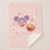 Couverture Sherpa Abby Cadabby & Elmo | Fleurs pour toujours (Devant)