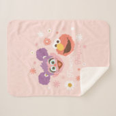 Couverture Sherpa Abby Cadabby & Elmo | Fleurs pour toujours (Devant (Horizontal))