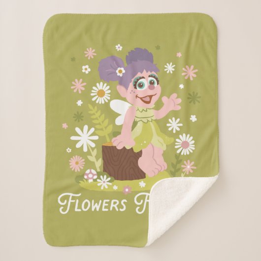 Couverture Sherpa Abby Cadabby | Fleurs pour toujours (Devant)
