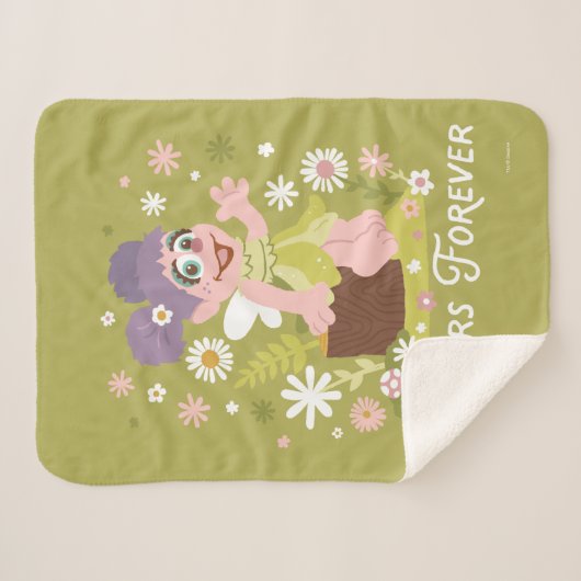 Couverture Sherpa Abby Cadabby | Fleurs pour toujours (Devant (Horizontal))