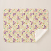 Couverture Sherpa Abby Cadabby | Motif de la face de fleurs (Devant (Horizontal))