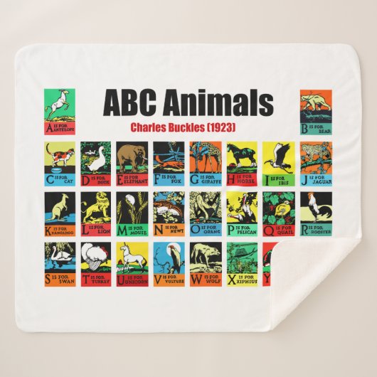 Couverture Sherpa ABC Animals, Charles Buckles (1923) (Devant (Horizontal))