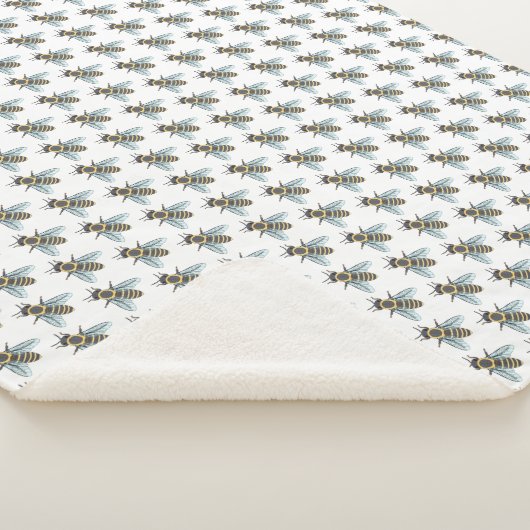 Couverture Sherpa abeille (blanche) (3/4)