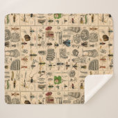 Couverture Sherpa Abeille Insecte Bug Wasp Histoire naturelle abeill (Devant (Horizontal))