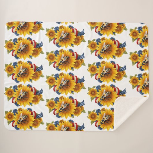 Couverture Sherpa Abeille Patriotique (Devant (Horizontal))