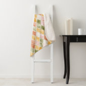 Couverture Sherpa Abricot Orange Vert Jaune Rosé (En situation)