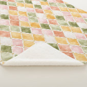 Couverture Sherpa Abricot Orange Vert Jaune Rosé (3/4)