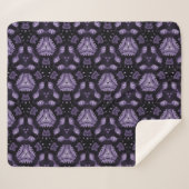 Couverture Sherpa Abstract art eyes and diamond watercolour pattern  (Devant (Horizontal))