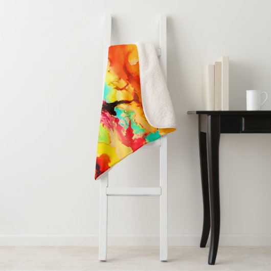 Couverture Sherpa Abstract art Pattern (En situation)