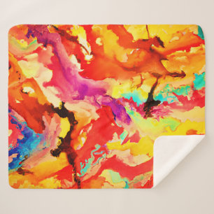 Couverture Sherpa Abstract art Pattern