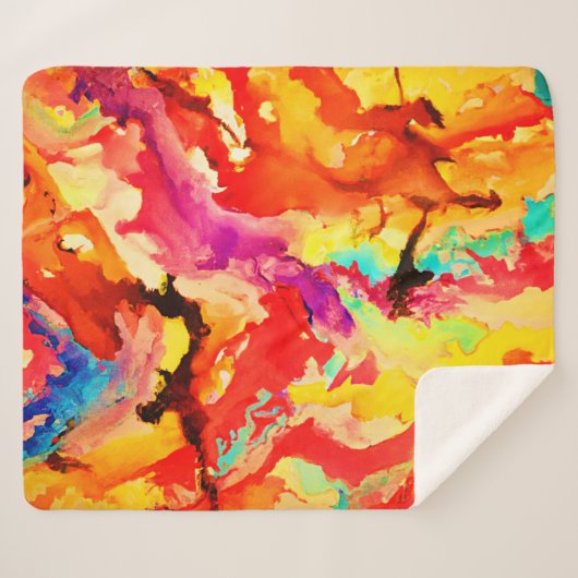 Couverture Sherpa Abstract art Pattern (Devant (Horizontal))