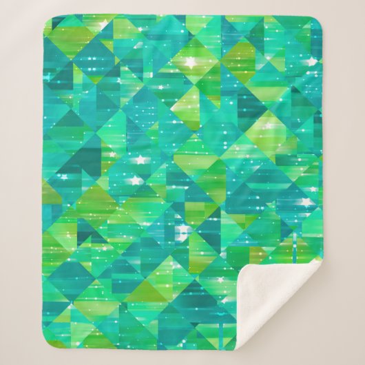 Couverture Sherpa Abstract background. green mosaic (Devant)