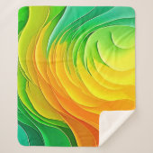 Couverture Sherpa Abstract Color Energy Flow Design (Devant)