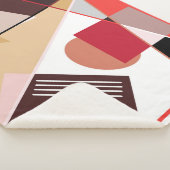Couverture Sherpa Abstract geometric pattern, silk scarf shawl desi (3/4)