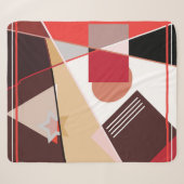 Couverture Sherpa Abstract geometric pattern, silk scarf shawl desi (Devant (Horizontal))