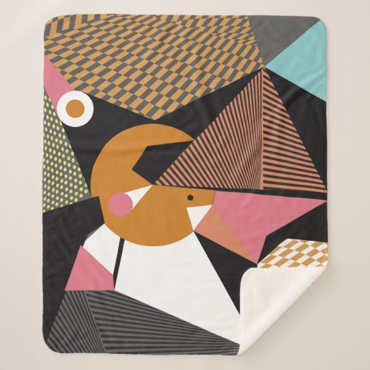 Couverture Sherpa Abstract modern triangles background pattern illus (Devant)