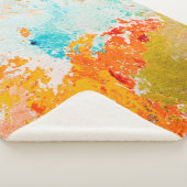 Couverture Sherpa abstract oil paint texture on canvas, backgroundba (3/4)