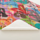 Couverture Sherpa Abstract Spray Paint Texture Backgroundart,street, (3/4)
