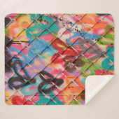 Couverture Sherpa Abstract Spray Paint Texture Backgroundart,street, (Devant (Horizontal))