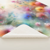 Couverture Sherpa Abstract Watercolor Florals Print (3/4)