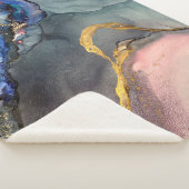 Couverture Sherpa Abstrait arrière - plan rose-bleu avec belle trace (3/4)