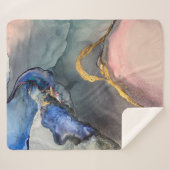 Couverture Sherpa Abstrait arrière - plan rose-bleu avec belle trace (Devant (Horizontal))