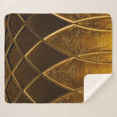 Couverture Sherpa Abstrait art déco géométrique ornementé gol (Devant (Horizontal))