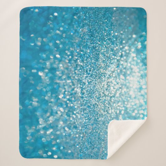 Couverture Sherpa Abstrait bleu, arrière - plan artistique. (Devant)