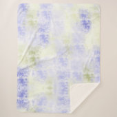 Couverture Sherpa Abstrait d'olive violette (Devant)